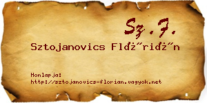 Sztojanovics Flórián névjegykártya